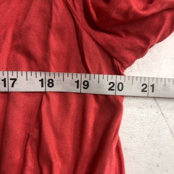 SOFT SURROUNDINGS Coral Pink Embroidered Floral  Bead Tassel Tunic Top Size Med - Picture 5 of 6